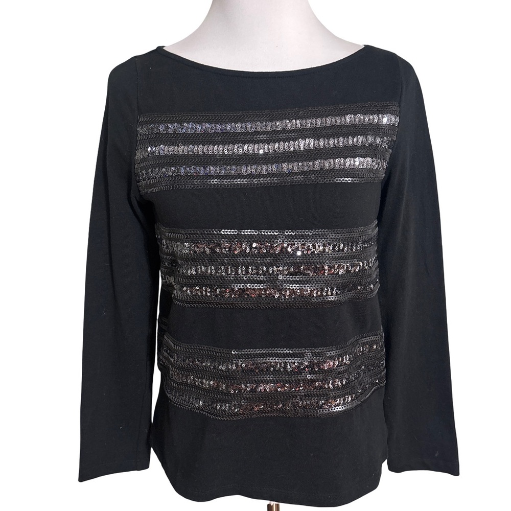 Banana Republic Black Sequin Sweater